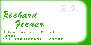 richard ferner business card